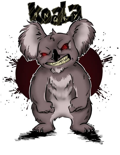 Hello, my name is Moe Scribblez: Angry Koala Colored