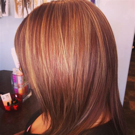 Red brown/gold violet with caramel highlights . Fall hair color | Hair