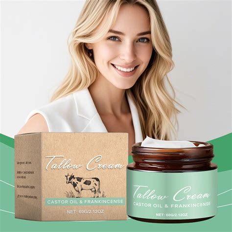 LPSSTORE Grass Fed Beef Tallow with Frankincense Oil & Oil Organic Beef Tallow Moisturizer for