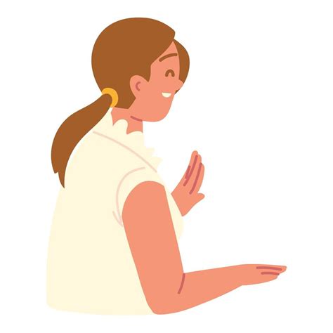 side view woman  vector art  vecteezy