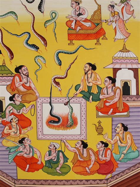 The Snake Sacrifice of Janamejaya | Exotic India Art