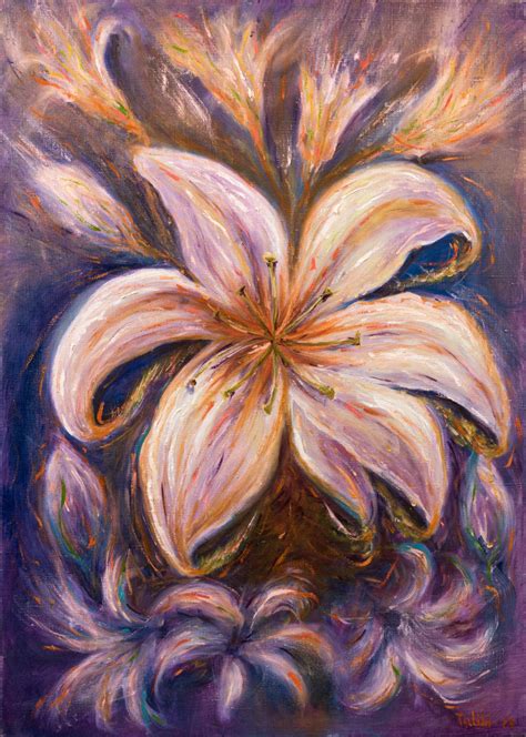 Magical Lily Painting by Tetiana Bilous - Jose Art Gallery
