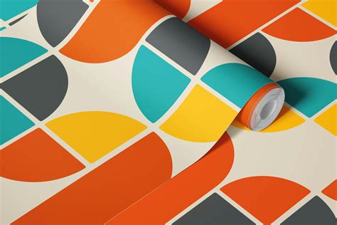 mid century modern geometric wallpaper retro  wall murals