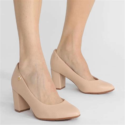 Scarpin Bege Salto Médio - Scarpin Modare Salto Médio Feminino Bege - Compre Agora | Cabana Magazine