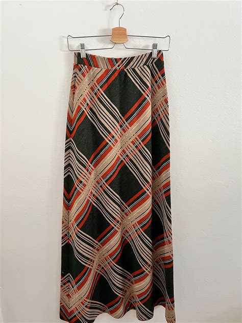 Plaid Maxi Skirt - Etsy