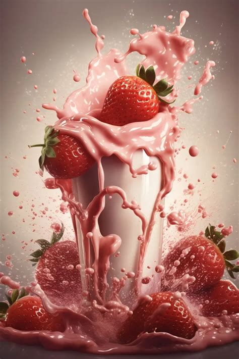 Strawberry milk splash | Pictures of food • Foodiesfeed • Food pictures ...