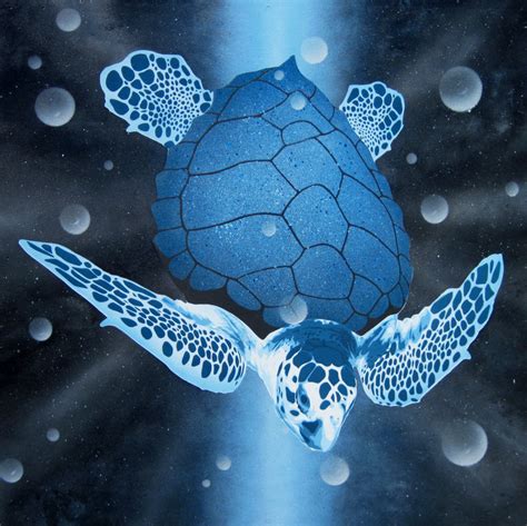 Blue Turtle Painting at PaintingValley.com | Explore collection of Blue ...