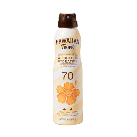 Hawaiian Tropic Weightless Hydration Sunscreen Clear - SPF 70 - Shop