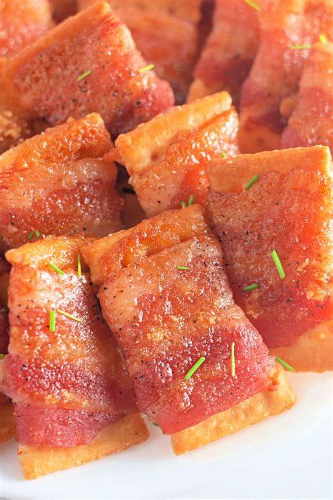 Bacon Wrapped Crackers - The Festive Fork