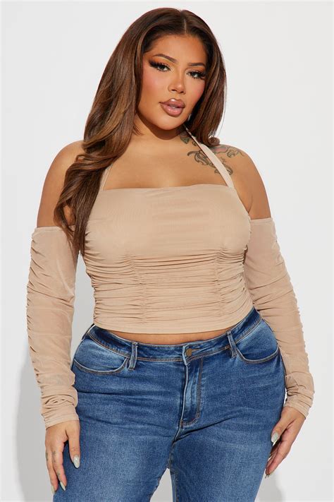 Charlette Mesh Top - Taupe | Fashion Nova