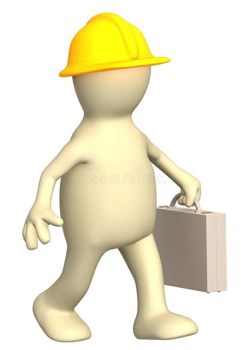 3d worker stock illustration. Illustration of cartoon - 17777920