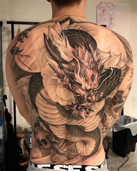 Tatuagem De Dragão Nas Costas Masculino - Desenhos De Tatuagens De Dragao Nas Costas