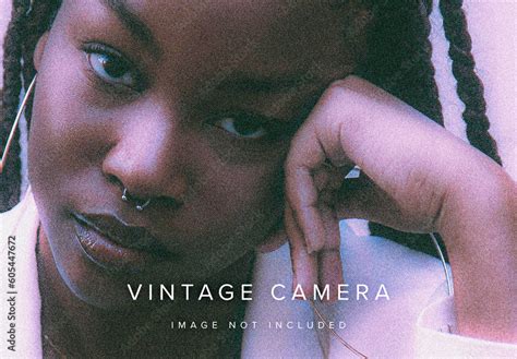 vintage camera image effect mockup stock template adobe stock