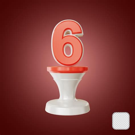 premium psd top  number  podium  illustration