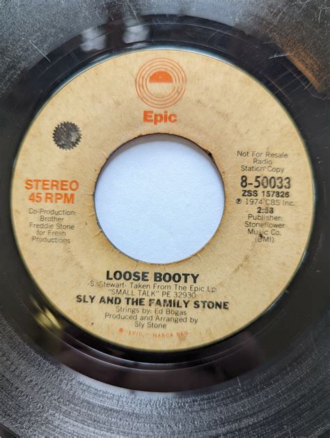 Sly & The Family Stone Loose Booty- Epic 50033 PROMO 45rpm Record | eBay