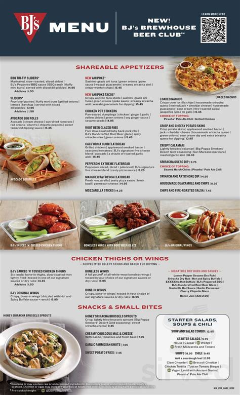 Bjs Nutrition Menu | Besto Blog