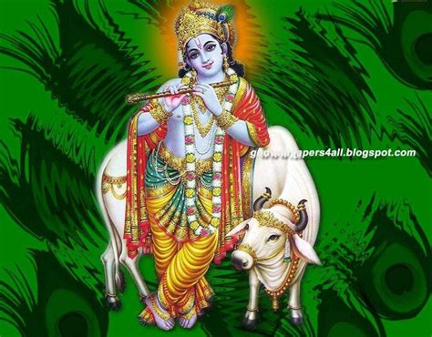 Krishna With Cow Wallpapers - Wallpaper Cave