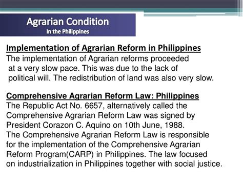 Agrarian Reform in the Philippines