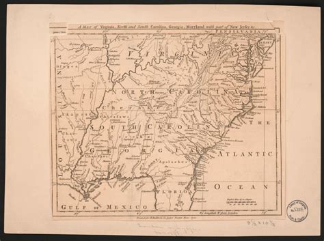 Early Map Of Maryland Colony