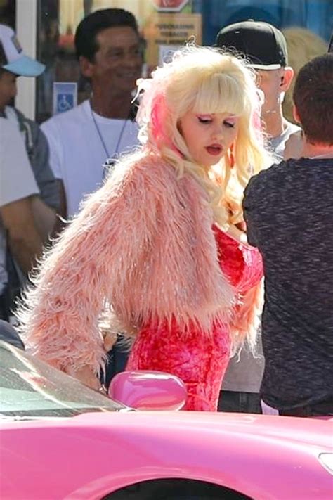 EMMY ROSSUM on the Set of Angelyne in Los Angeles 02/20/2020 – HawtCelebs