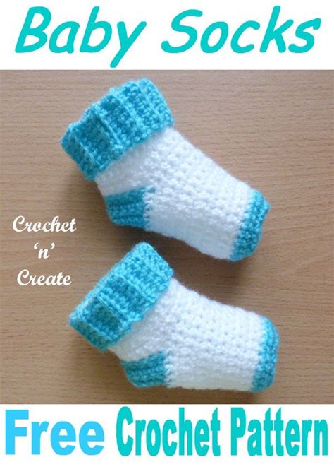 Free Crochet Pattern Baby Socks | Crochet baby socks, Baby socks pattern, Crochet baby booties ...