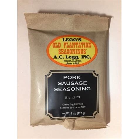 Leggs Pork Sausage Seasoning 29 - Kent Butchers' Supply Co.