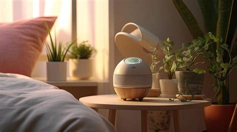 Premium Photo | Bluetooth speaker on the bedside table