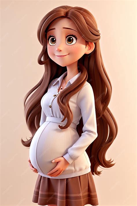 Premium Photo | A girl with a baby in her belly Photo Ai Generated