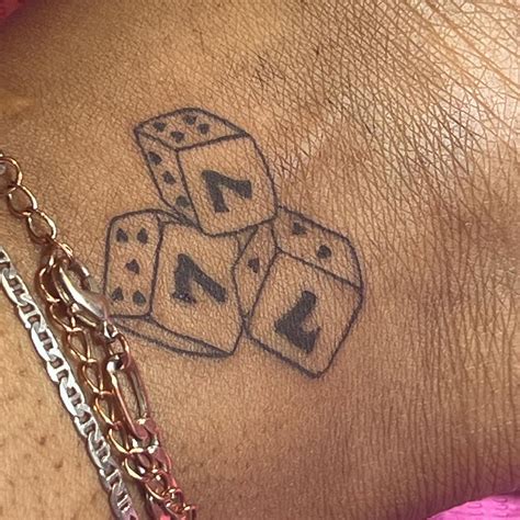 777 tattoo | Dice tattoo, 777 tattoo, Tattoos for black skin