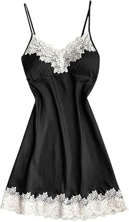 Amazon.com: Women's Nightie Sex Lingerie Naughty Cami Satin Chemise