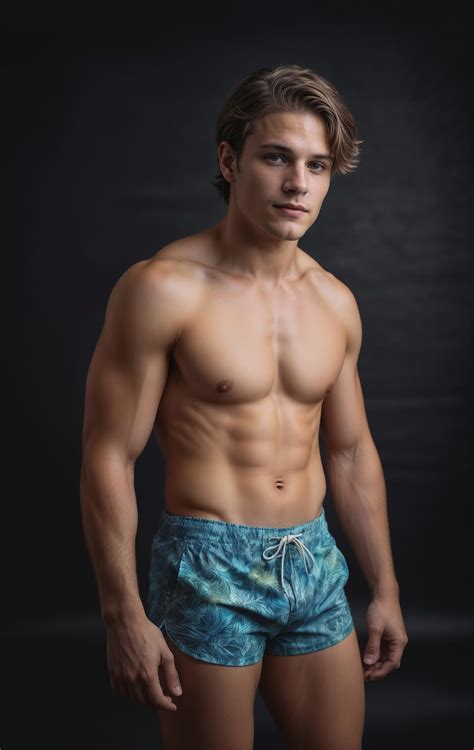 Sexy guys in swim trunks 7 by AI-MALE-LABORATORY on DeviantArt