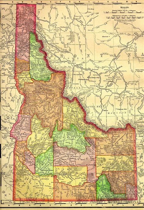 map of washington idaho 5