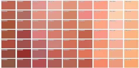 red  orange color chart
