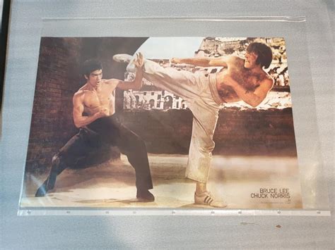 Vintage Bruce Lee vs Chuck Norris Poster, Hobbies & Toys, Memorabilia ...