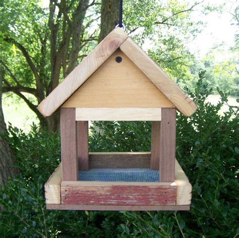 Handcrafted Wood Bird Feeder * Rustic Bird Feeders