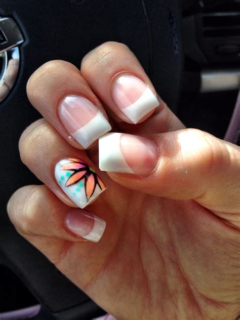 simple nail art on french tips 11