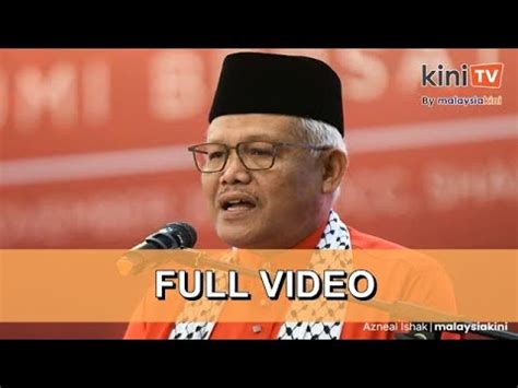 full video hamzah zainudins speech  bersatu extraordinary meeting
