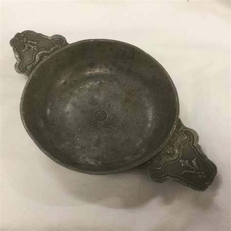 large pewter porringer curious science