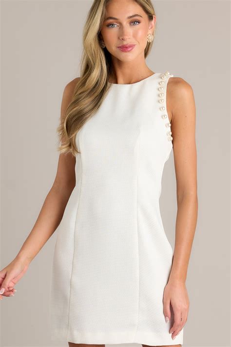 Ivory Pearl Mini Dress - For The Bride | Red Dress