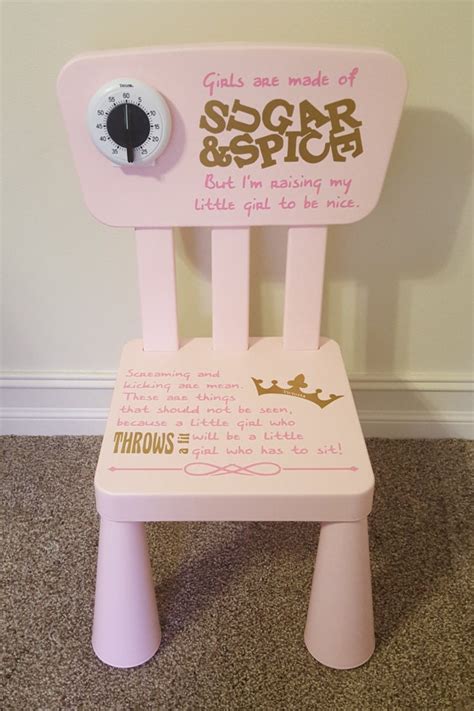 Time Out Chair Girls With Timer Timeout Chair Kid - Etsy