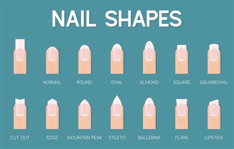 nail shapes for manicure and pedicure icon 464045 Vector Art at Vecteezy