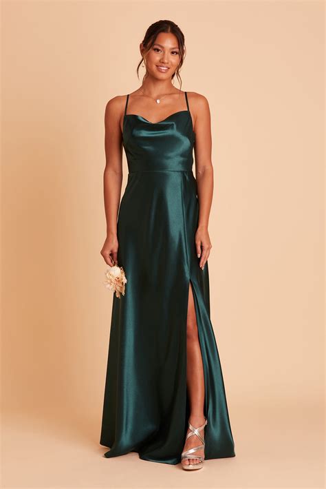 Long Silk Emerald Green Dress | atelier-yuwa.ciao.jp
