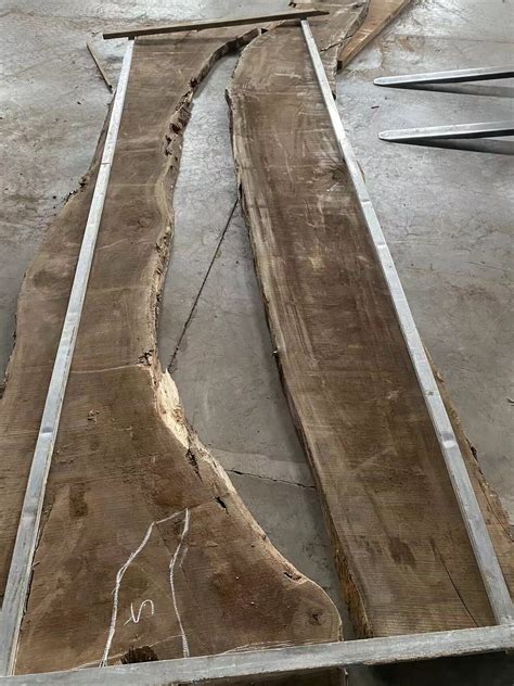 Walnut Wood River Epoxy Table - Kazanahome