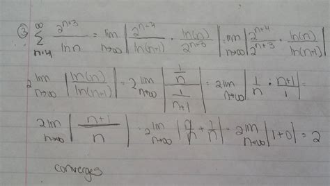 limits - Use ratio test to test for convergence or divergence