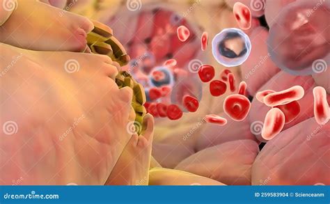 plaque formation   cardiovascular tract stock illustration