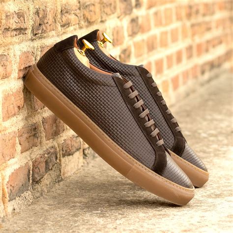 Luxury Leather Sneakers, Handmade Minimal Sneakers for Men or Women
