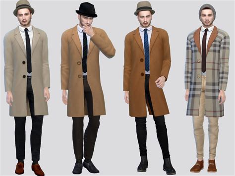 The Sims Resource - Payne Long Trench Coat