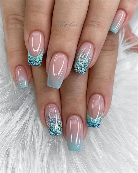 Ombre Nails Glitter, Ombre Acrylic Nails, Nail Art Ombre, Glitter ...