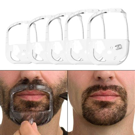 Buy Goatee Shaving Template for Men with 5 Different Sizes, Beard Guide ...