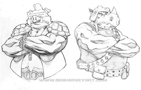 Bebop and Rocksteady by BenHarveyArt on DeviantArt